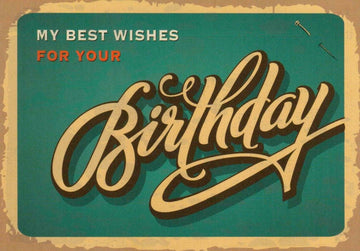 Postkarte Geburtstag Best wishes for your birthday