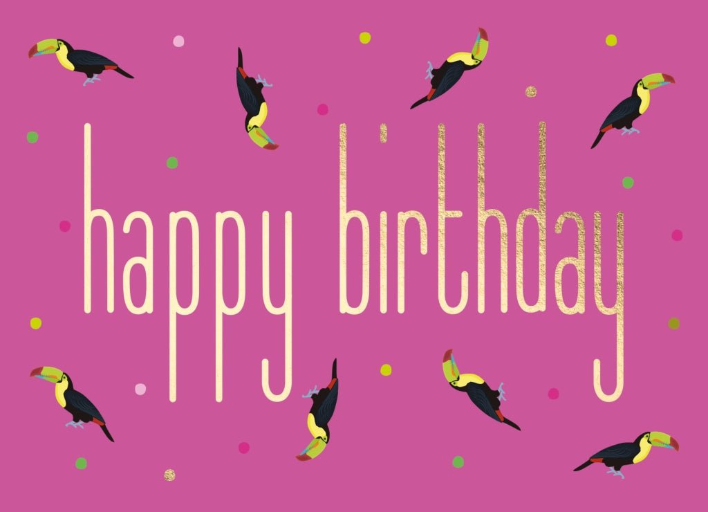 Postkarte Geburtstag Spruch Humor Cityproducts Tukane - Happy Birthday