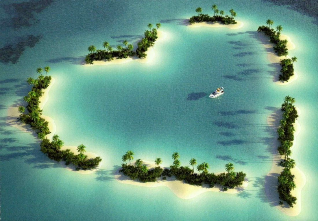 Postkarte Heart Island