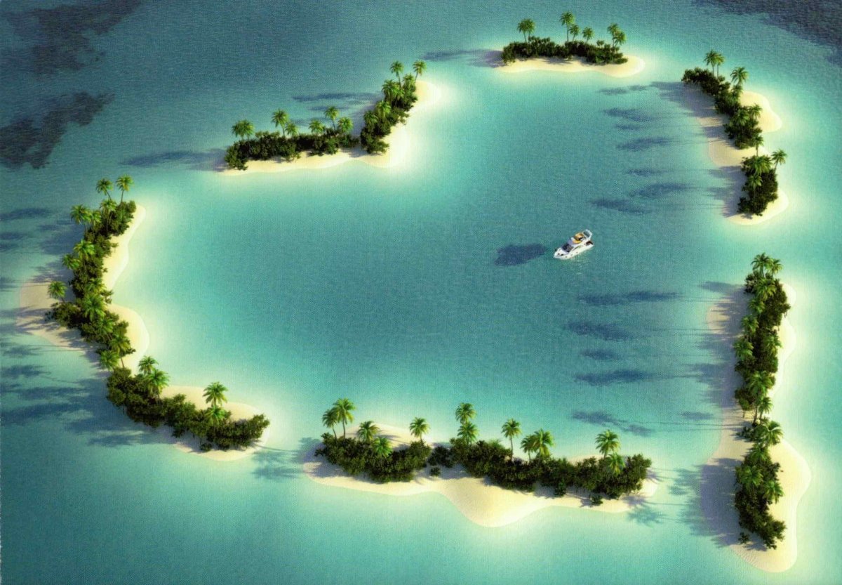 Postkarte Heart Island