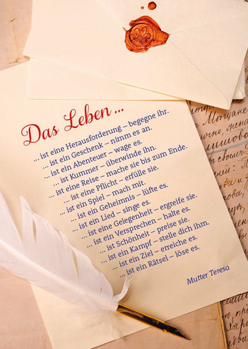 Postkarte Lebensweisheit Spruch Das Leben ist eine Herausforderung