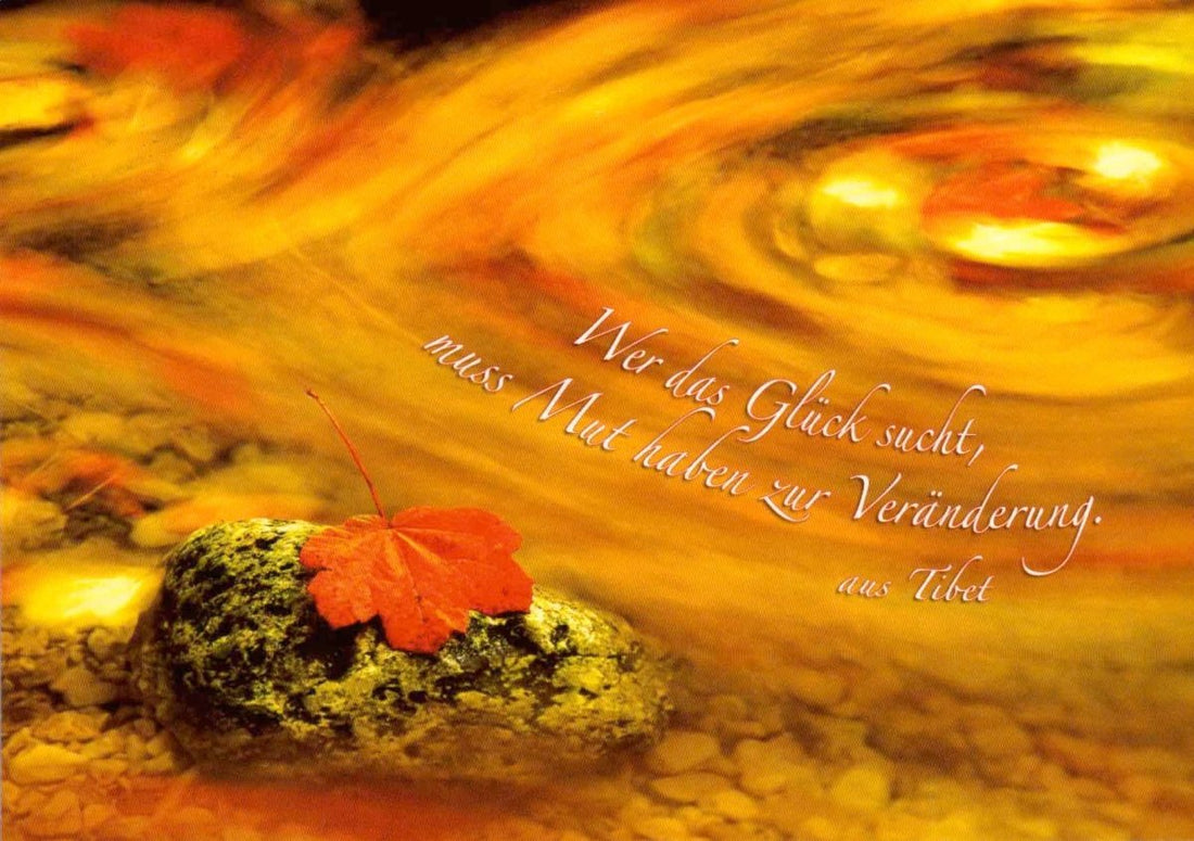 Postkarte Lebensweisheiten Wer das Glück sucht......