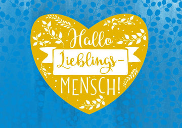 Postkarte Liebe Spruch Hallo Lieblingsmensch