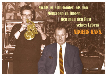 Postkarte lustig Spruch Nichts ist erfüllender, als den Menschen zu finden