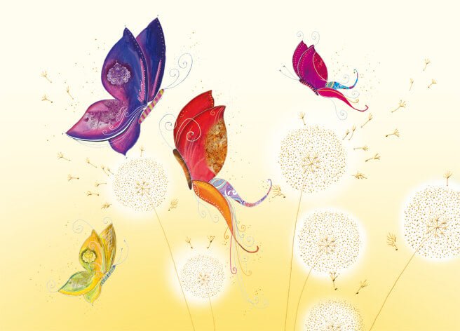 Postkarte Schmetterlinge ohne Text premium