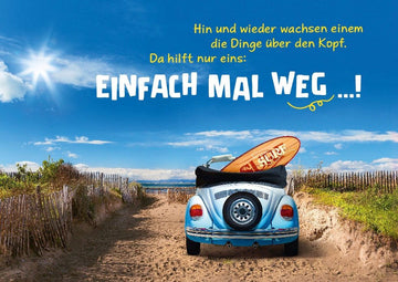 Postkarte schön Sprüche Hin und wieder wachsen einem die Dinge über den Kopf