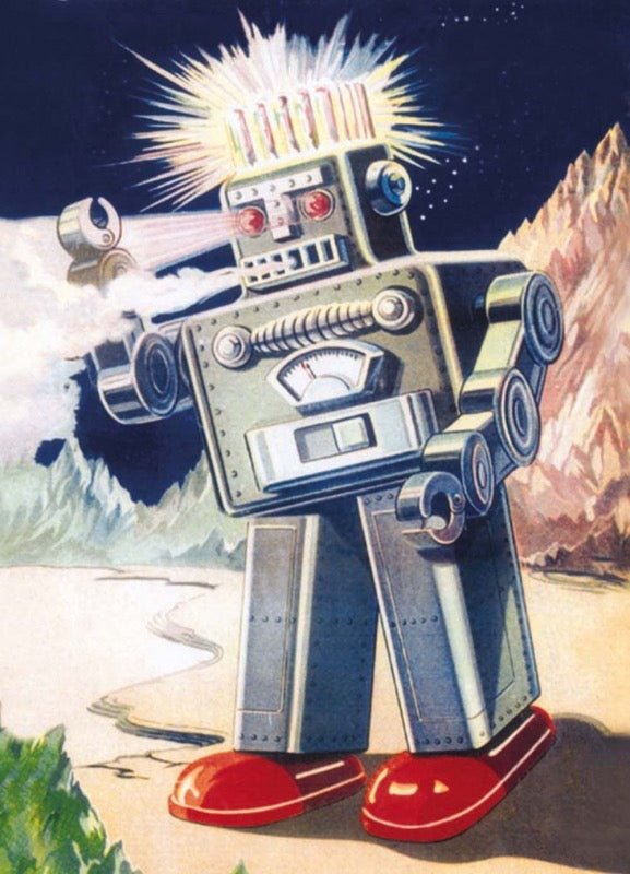 Postkarte Smoking Space Man