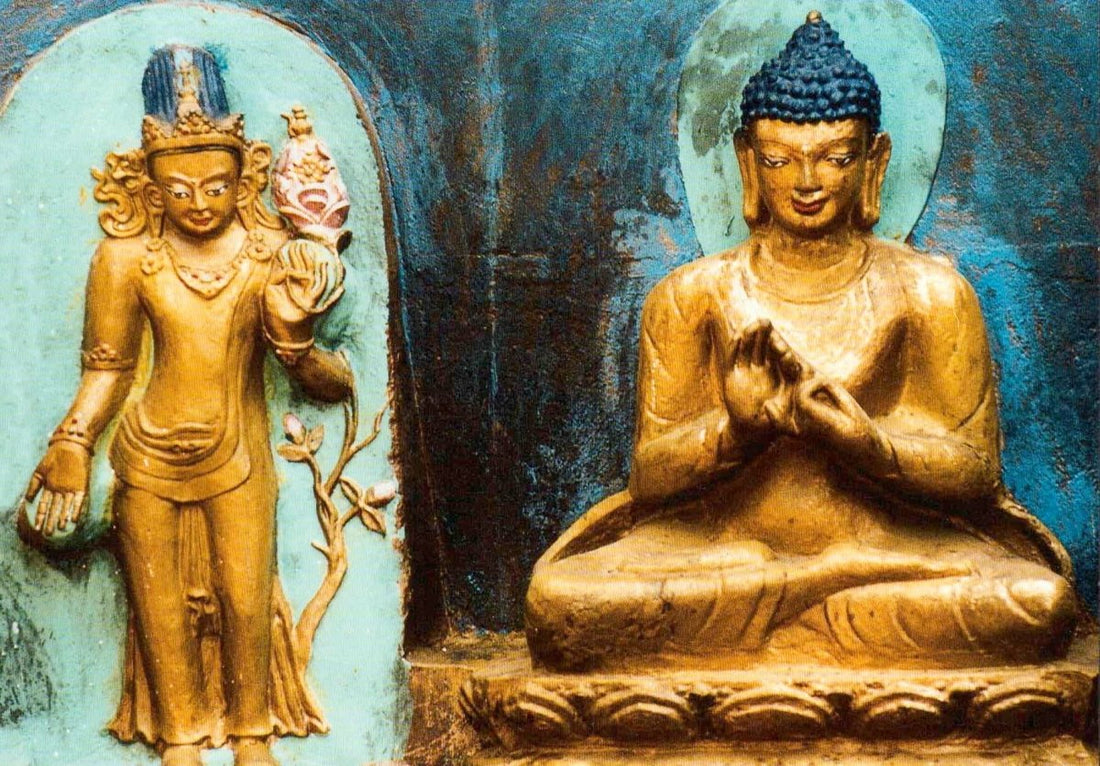 Postkarte spirituell: Buddha and the Godness