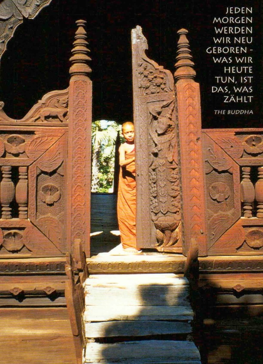 Postkarte spirituell: Young Monk Burma