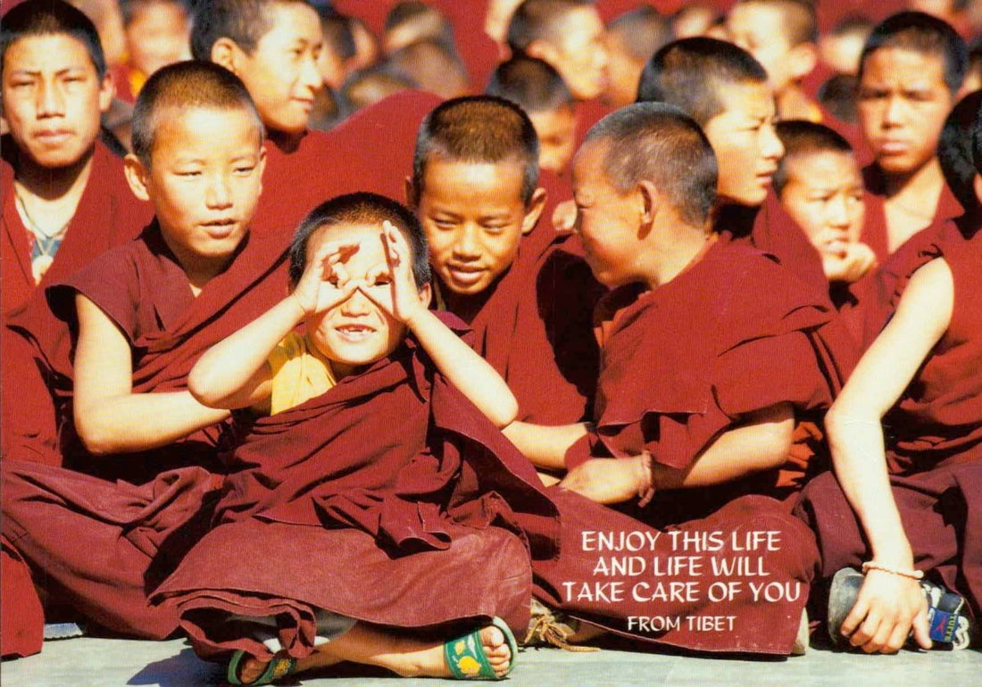 Postkarte spirituell: Young Sakya Novices