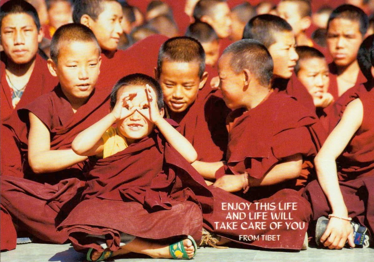Postkarte spirituell: Young Sakya Novices