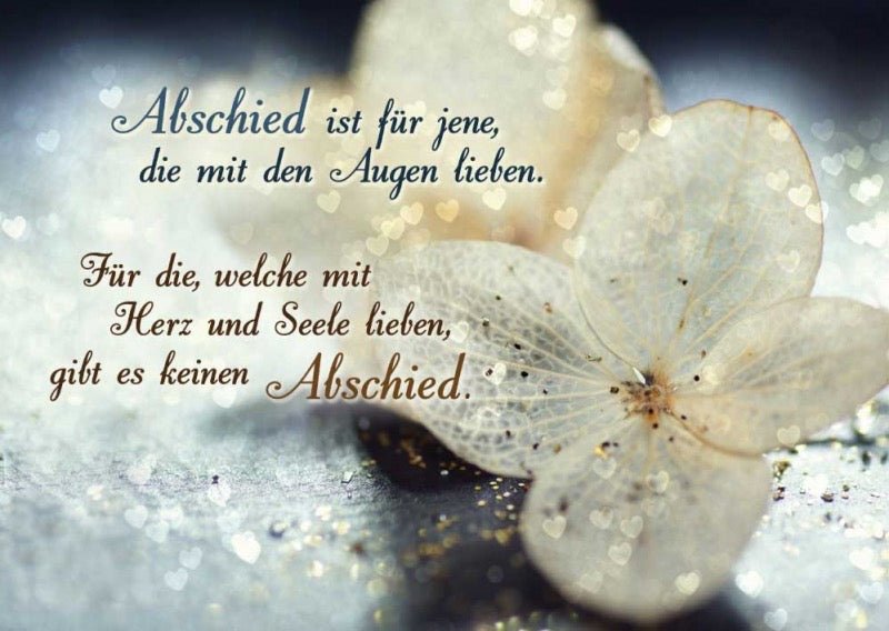 Postkarte Spruch Abschied Rose