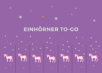 Postkarte Spruch Einhörner to go