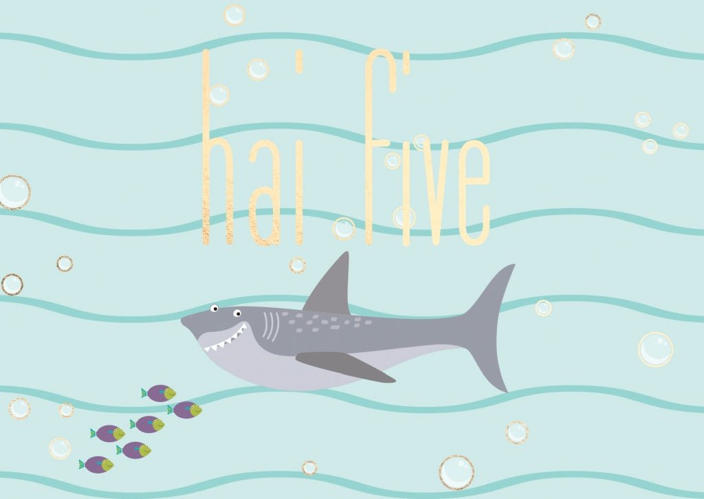 Postkarte Spruch witzig hai five