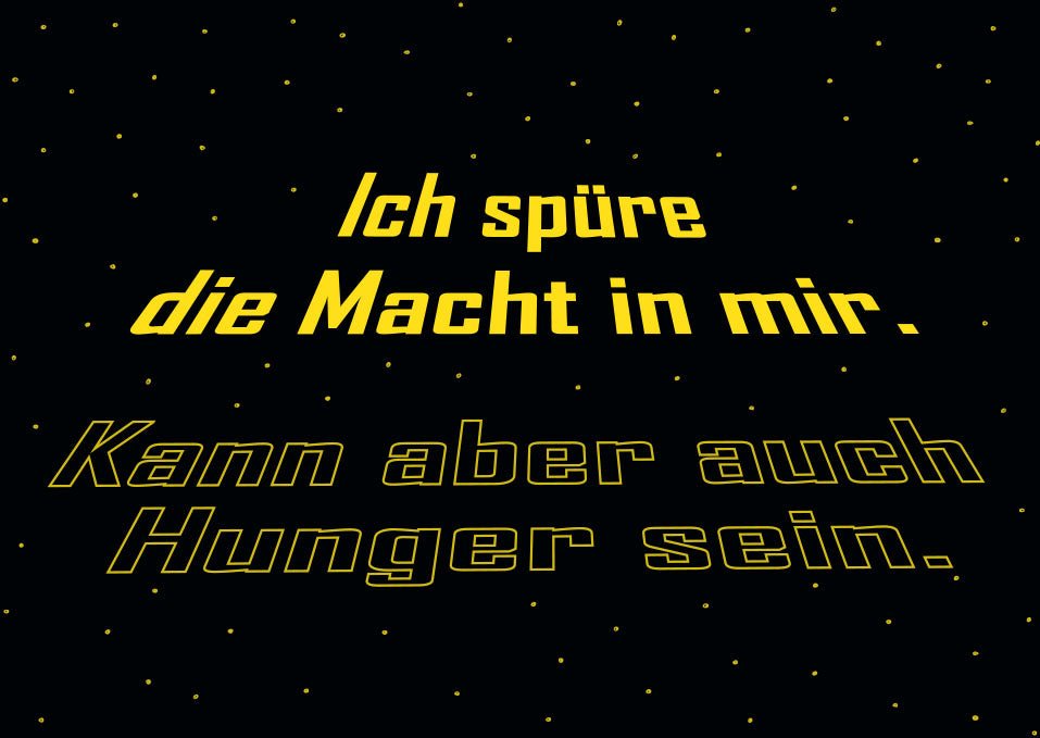 Postkarte Sprüche Ich spüre die Macht in mir