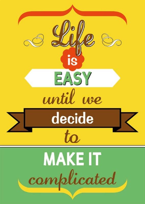Postkarte Sprüche: Life is Easy