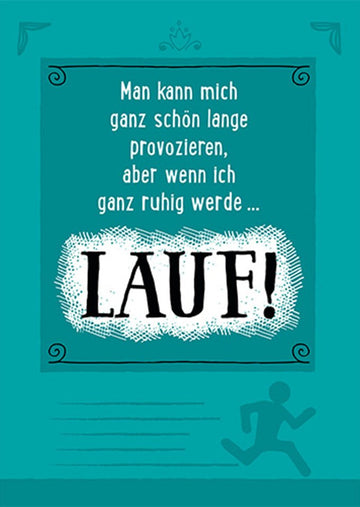 Postkarte Sprüche Man kann mich lange provozieren