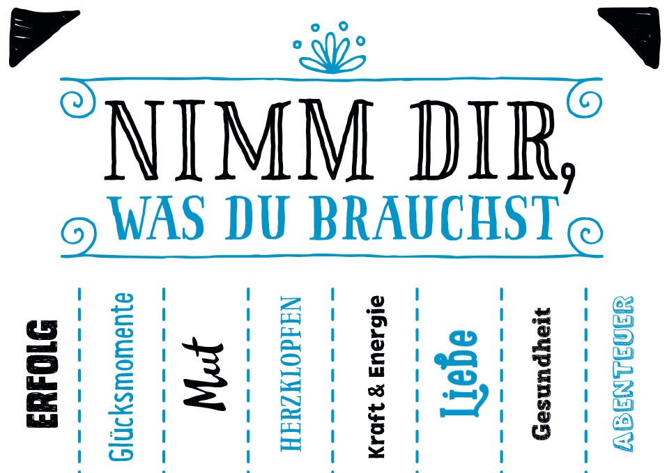 Postkarte Sprüche Nimm Dir, was du brauchst: Erfolg, Glücksmomente