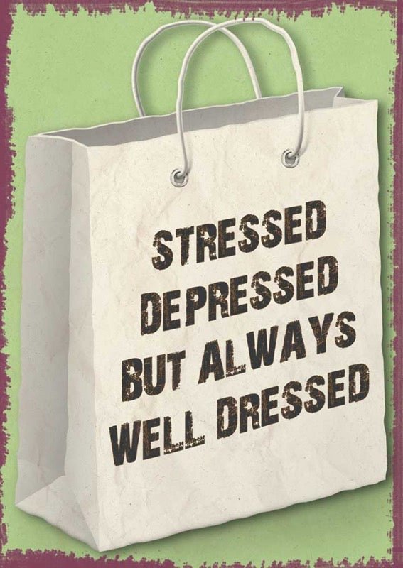 Postkarte Sprüche: Stressed