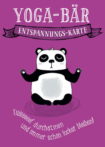 Postkarte Sprüche YOGA - BÄR Entspannungs - Karte