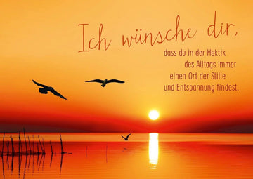 Postkarte Wünsche Spruch Ich wünsche dir, dass du in der Hektik des Alltags