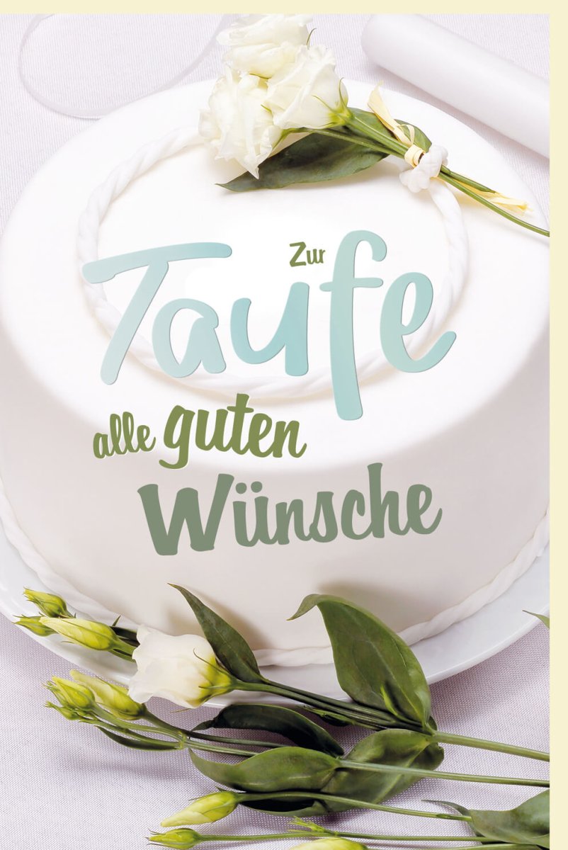 Taufkarte zur Babytaufe - Glückwunsch Grußkarte mit Taufglückwünschen, Ideal als Taufgeschenk, Christening Card