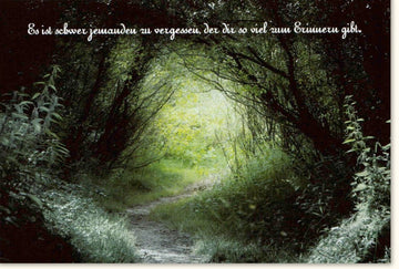 Trauerkarte Beileid & Anteilnahme - Doppelkarte mit Umschlag, Kondolenz Abschied, Naturmotiv Baum Weg Licht & Schatten, Friedliche Stille für Hoffnung und Gedenken, Erinnerung mit Trauerspruch
