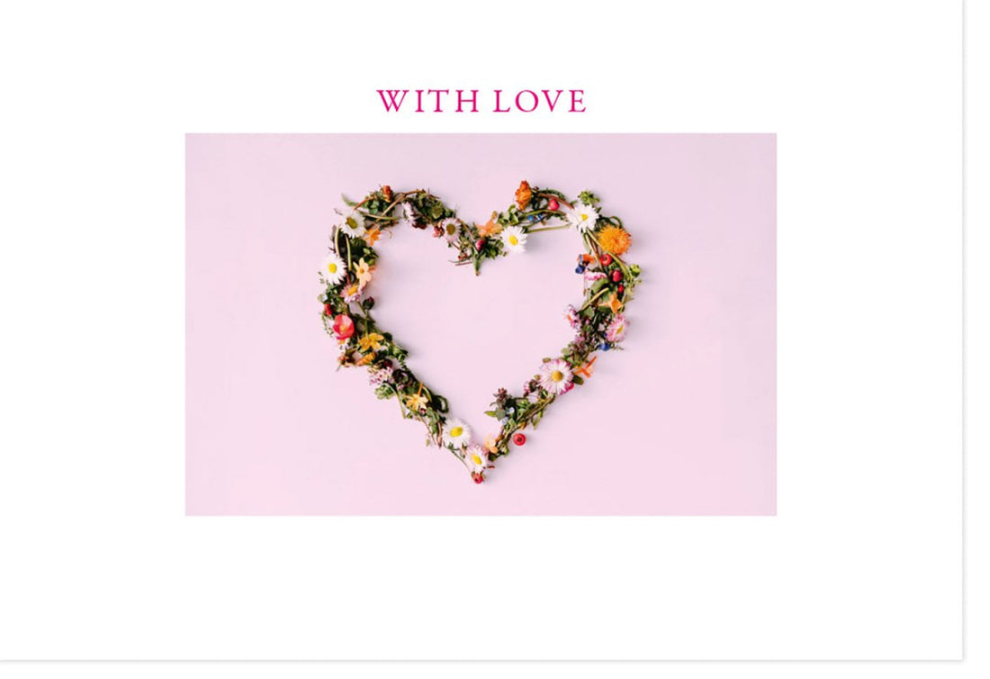 Valentinstag & Muttertag Doppelkarte - Romantische Liebe Grußkarte mit Herz & Blumen Design, Ideal für Geburtstag, Jubiläum, Hochzeit & Jahrestag - Ausdruck von Zuneigung und Glückwünsche an Freundin oder Partner