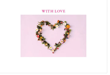 Valentinstag & Muttertag Doppelkarte - Romantische Liebe Grußkarte mit Herz & Blumen Design, Ideal für Geburtstag, Jubiläum, Hochzeit & Jahrestag - Ausdruck von Zuneigung und Glückwünsche an Freundin oder Partner