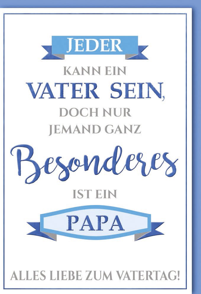 Vatertag Doppelkarte – Liebevoller Glückwunsch für Papa, Besondere Feier des Vaterseins, Familie & Wertschätzung Grußkarte