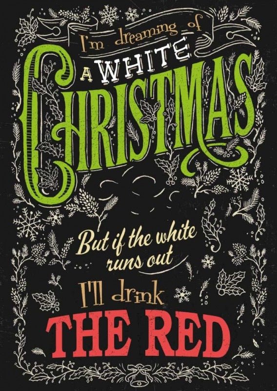 Weihnachtspostkarte: I´m dreaming of a white Christmas...