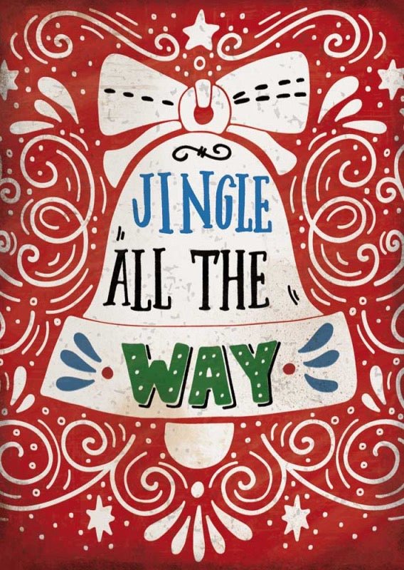 Weihnachtspostkarte: Jingle all the way