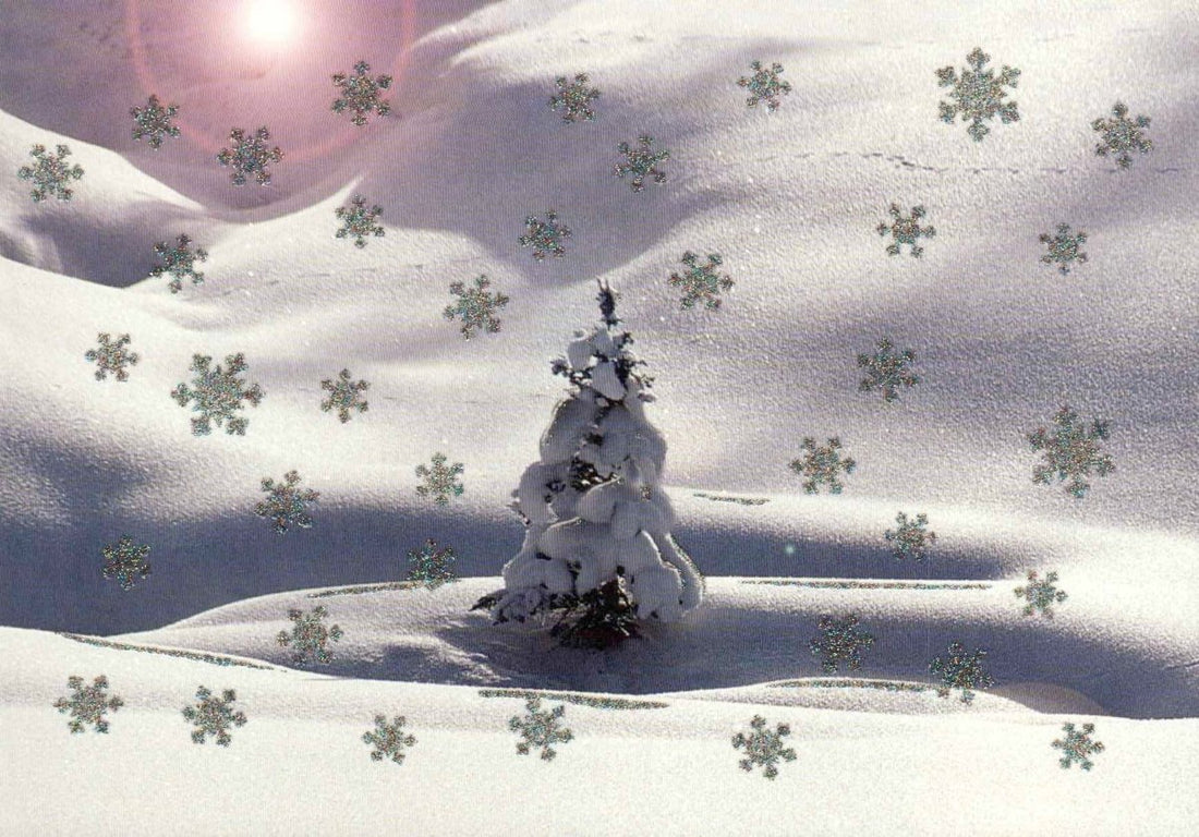 Weihnachtspostkarte let it snow!