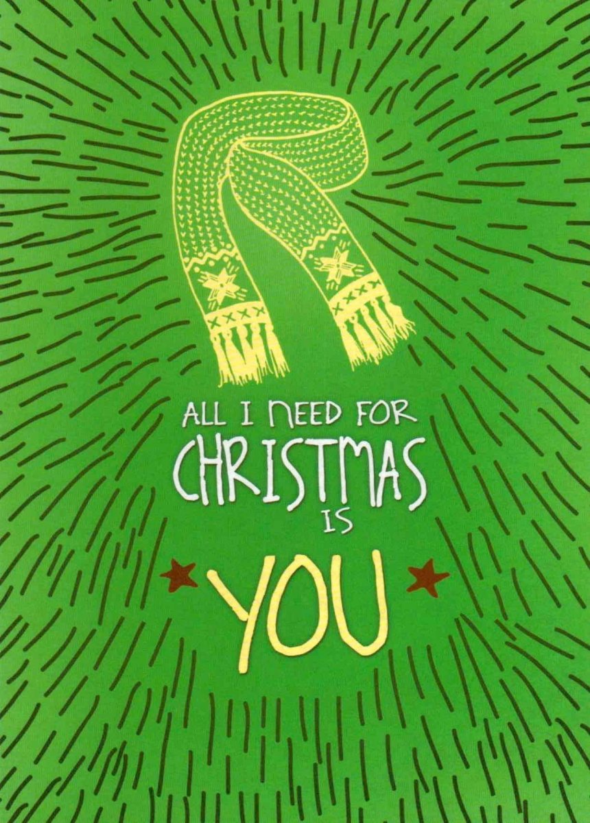 Weihnachtspostkarte Liebe: All I need for Christmas is You