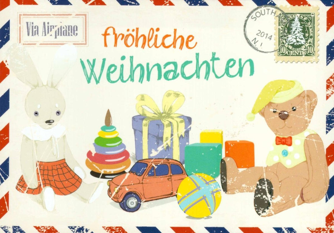 Weihnachtspostkarte niedlich Via Air