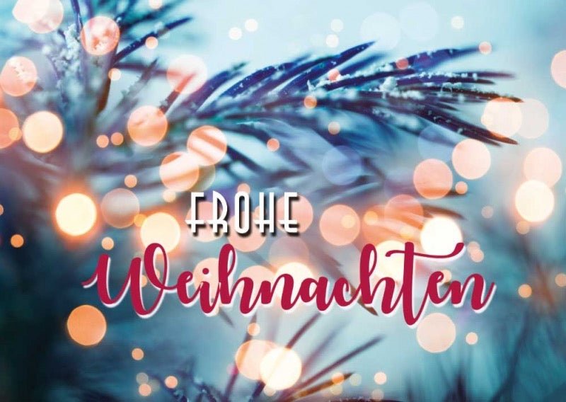 Weihnachtspostkarte Tannennadeln: Frohe Weinachten II