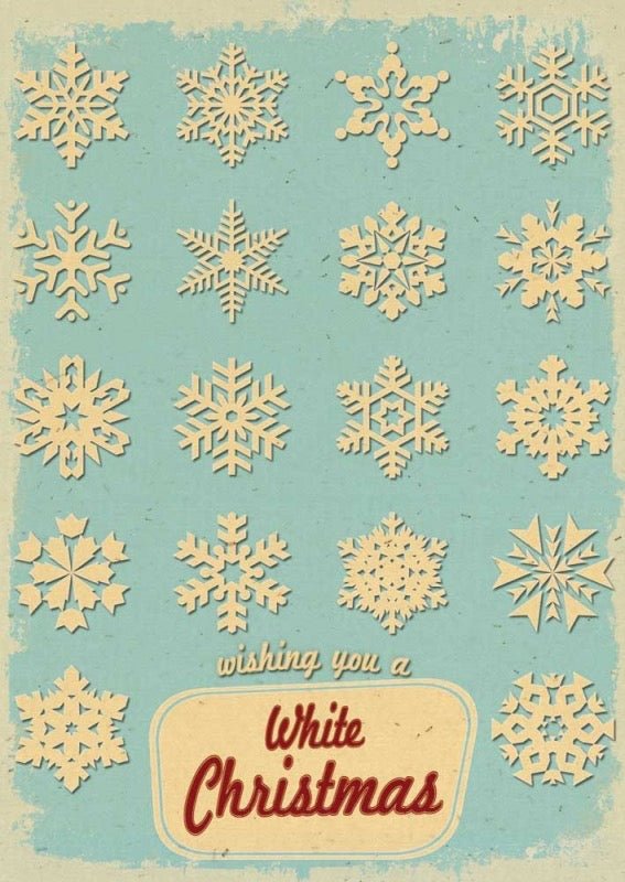 Weihnachtspostkarte wishing you a White Christmas