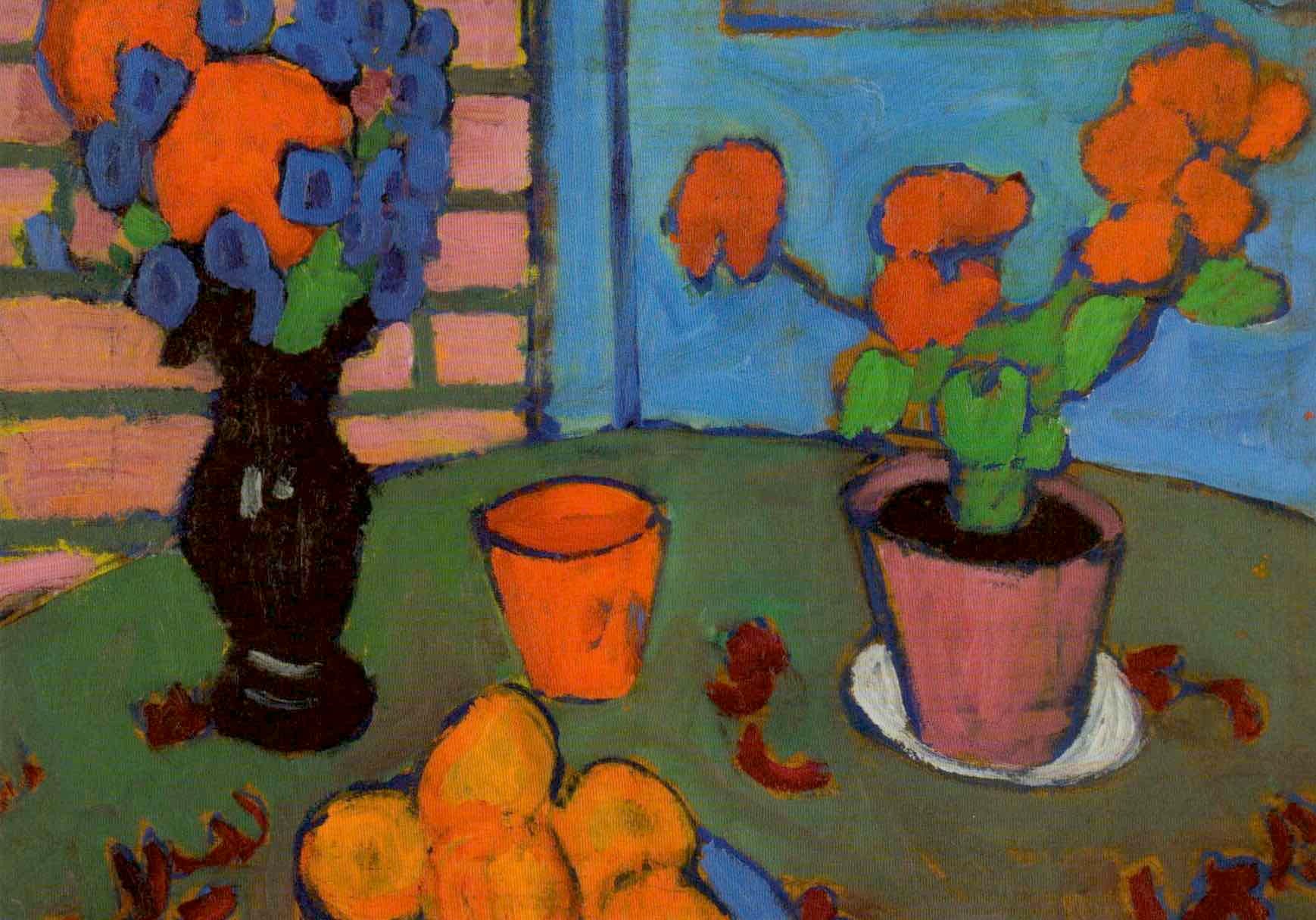 Expressionismus Kunst Postkarte - Jawlensky Blumen Stillleben, Farbenfrohes Gemälde, Sammlerstück Blankokarte zur Dekoration