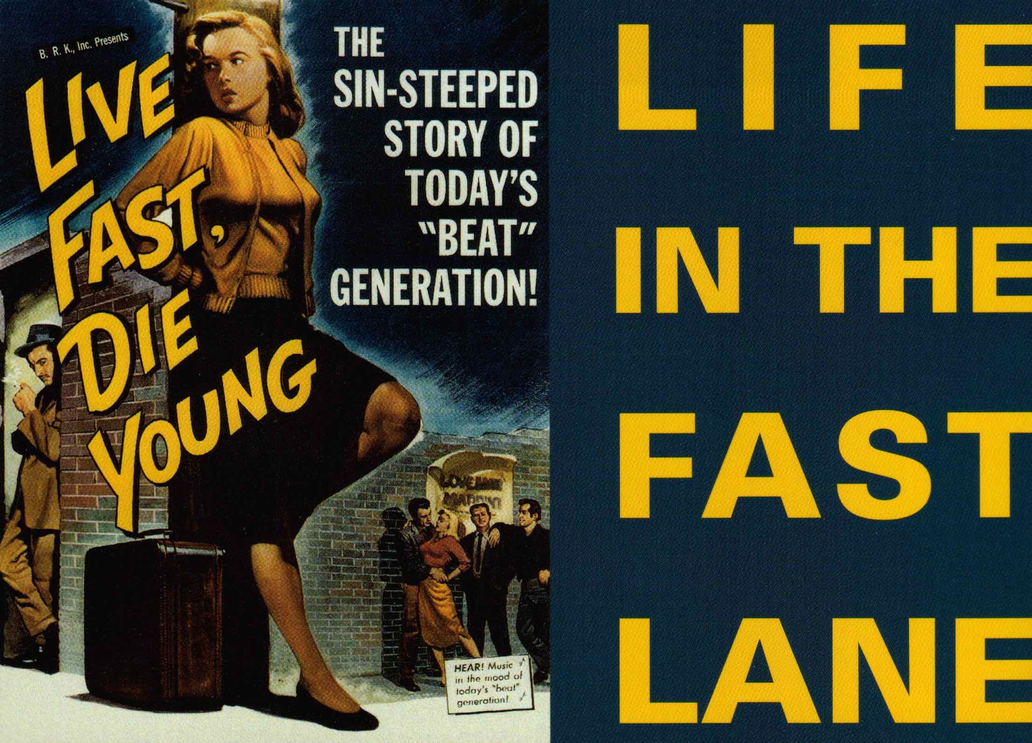 Film Postkarte pulp fuction - life in the fast lane