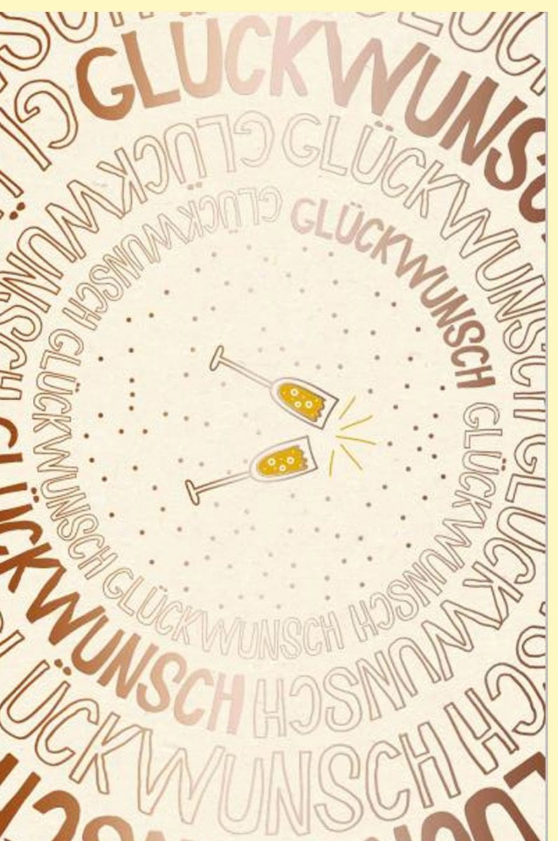 Geburtstagskarte & Allgemeiner Anlass – Öko - Freundliche Doppelkarte aus Zuckerrohrpapier, Neutrales Design mit Sektgläsern, Beige, Ideal für Feiern im Kreis von Familie und Freunden