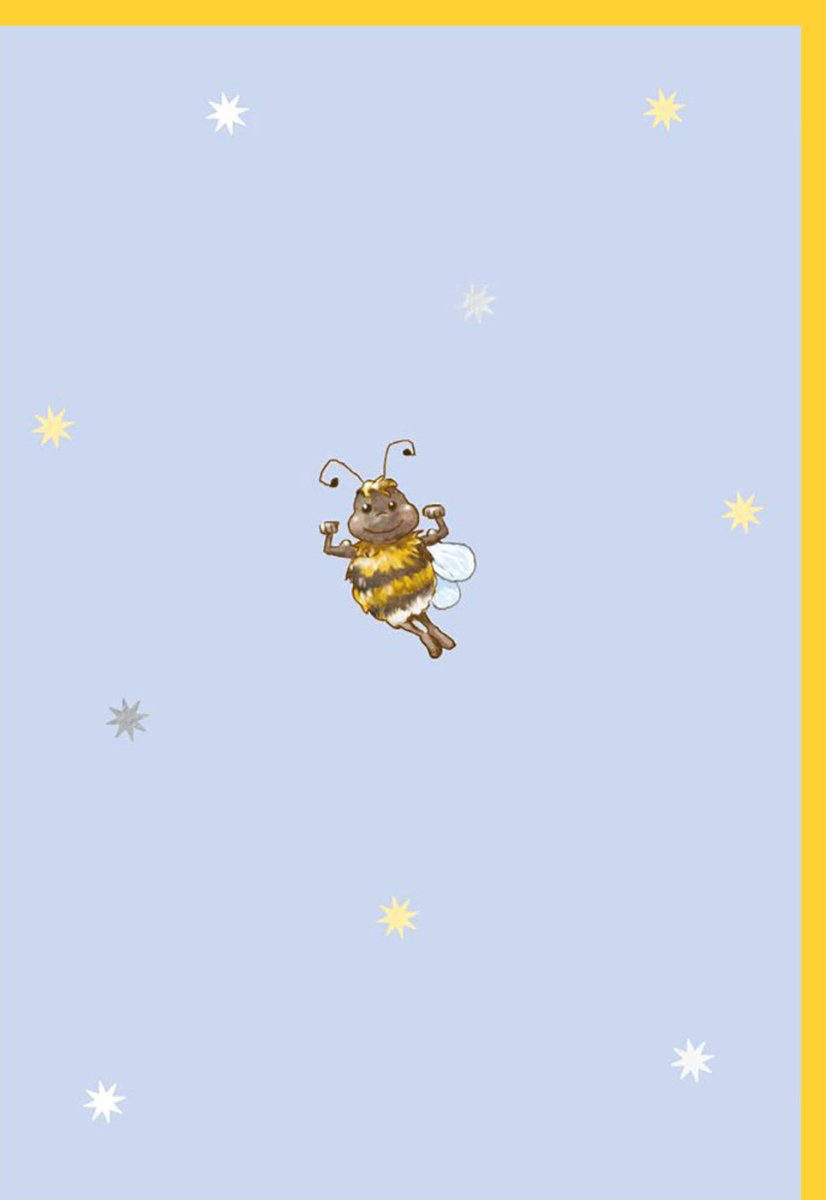 Geburtstagskarte - Fröhliche Glückwunschkarte mit Bienenmotiv, Gelb & Blau, Sternchen & Niedliche Hummel Cartoon Illustration, Inklusive Geburtstagsumschlag für Feier, Grußkarte zum Feiern, Happy Birthday Celebration Design