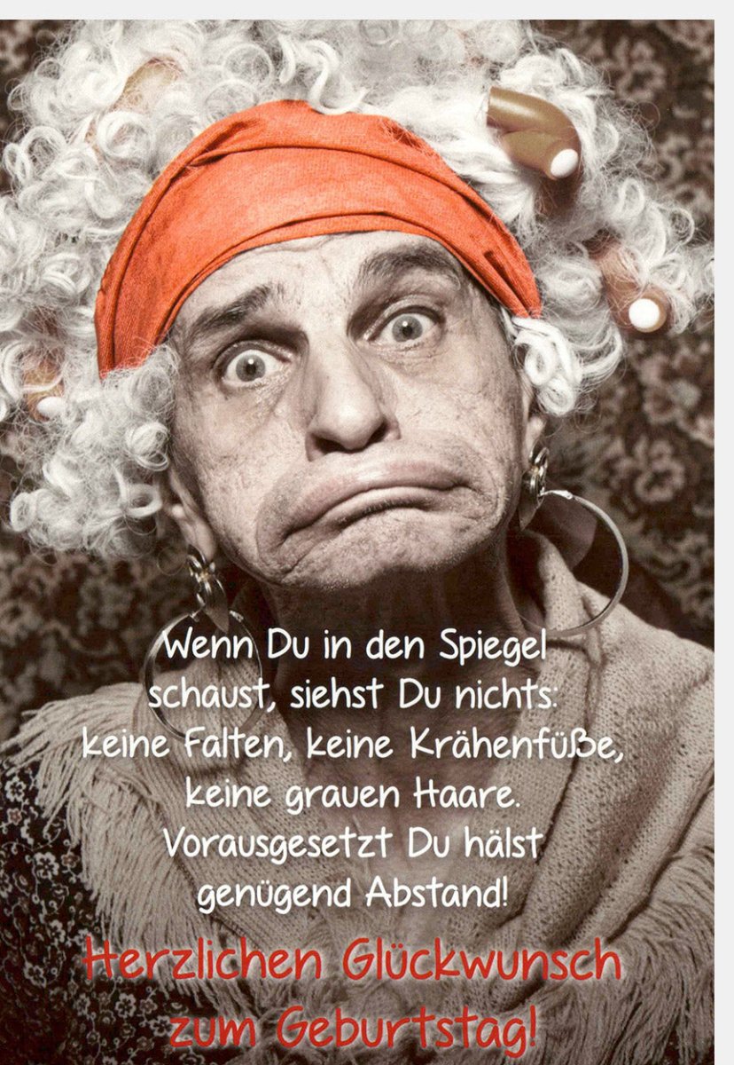 Geburtstagskarte Lustig mit Spruch - Witzige Doppelkarte zum Geburtstag, Spiegel & Alter Motiv, Humorvolle Gratulation mit Falten & Krähenfüße Scherz, Spaßige Glückwunschkarte für Freunde & Familie