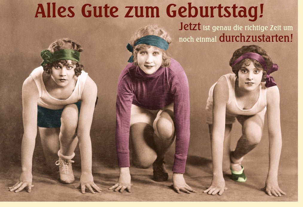Geburtstagskarte Lustig Retro - Witzige Doppelkarte mit Spruch, Vintage Humor Glückwünsche, Originelle Kreative Cartoon Comic Design, Spaß & Freude für Geburtstagsfeier, Einzigartige Funny Birthday Card