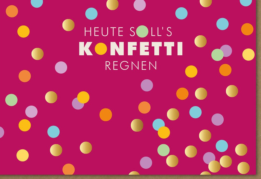 Geburtstagskarte "Midoro Celebration" - Hochwertige Doppelkarte mit Buntem Konfetti - Design, Jubiläums - Gratulationskarte für Festliche Freude & Qualität Papeterie