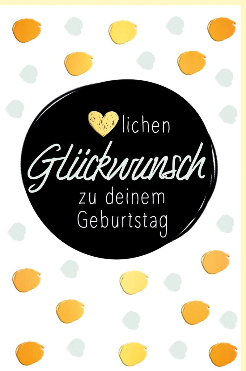 Geburtstagskarte Premium - Elegante Glückwunschkarte mit Goldfolie und Punkten, Hochwertige Doppelkarte für Geburtstagsfeiern, Festliche Gratulation