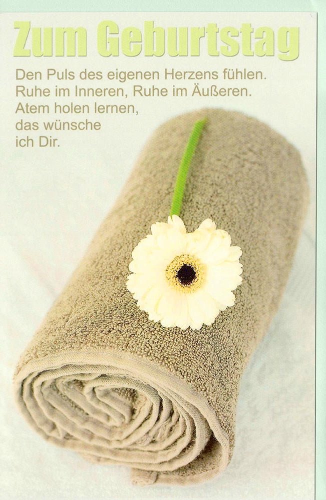 Geburtstagskarte Puls Ruhe Atem