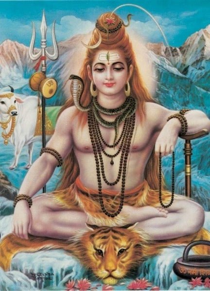 Geburtstagskarte Shiva - Hinduismus Spiritualität & Meditation, Indische Mythologie Gottheit, Yoga Friedenssymbol