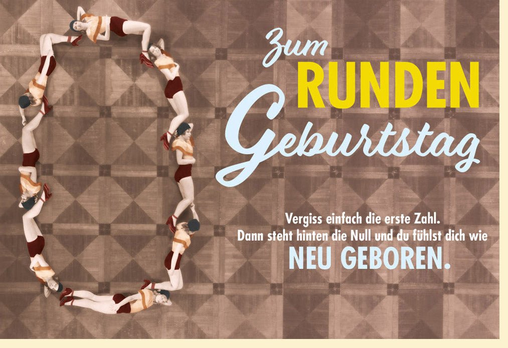 Geburtstagskarte zum 30. Jubiläum - Lustige & Originelle Glückwunschkarte, Witzige Gratulationskarte für Erwachsene, Männer & Frauen, Party Einladung & Deko, Braun - Runder Geburtstag Feierkartenset