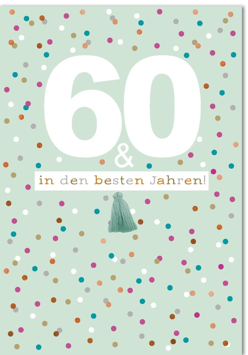 Geburtstagskarte zum 60. Geburtstag - XXL Maxi Glückwunschkarte für Rundes Jubiläum, Spruch & Festlichkeit, Große Deko - Karte zur Feier, Sechzig Jahre Milestone Birthday Celebration