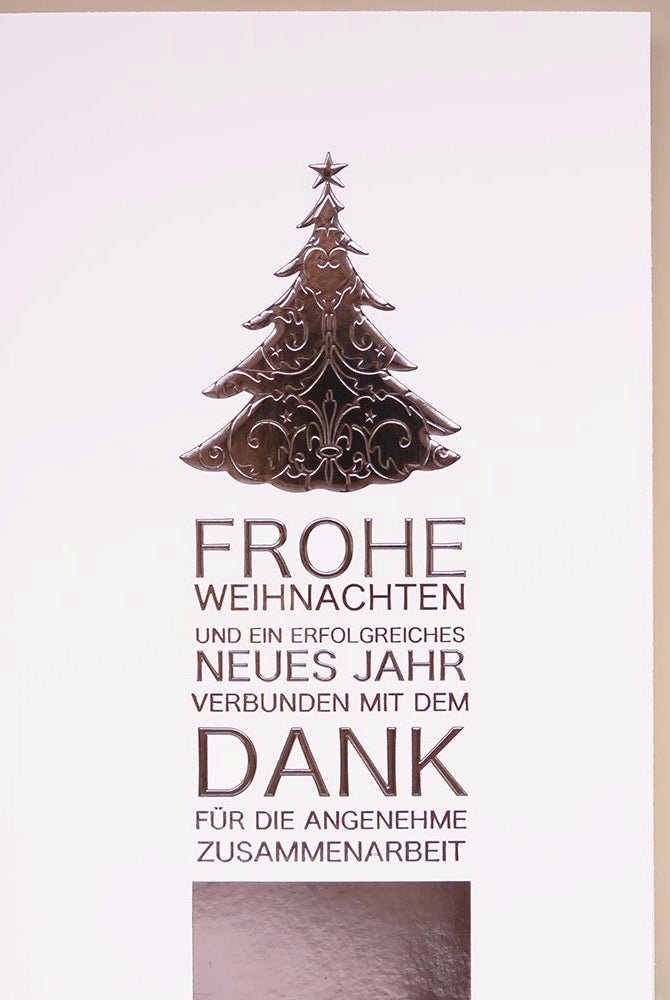 Geschäftliche Weihnachtskarte Business Dank